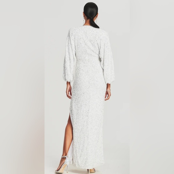 Retrofête CAMILLE SEQUIN EMBELLISHED MAXI DRESS GOWN - Picture 3 of 10